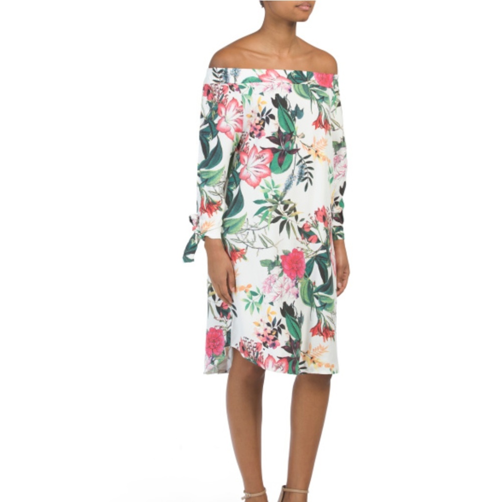 Off the shoulder Tropical dress